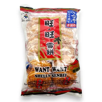 4710144802373_0824_Want Want Rice Cracker Spicy Shelly Senbei 150g_Want Want Riisikekkaus tulinen Shelly Senbei 150g image